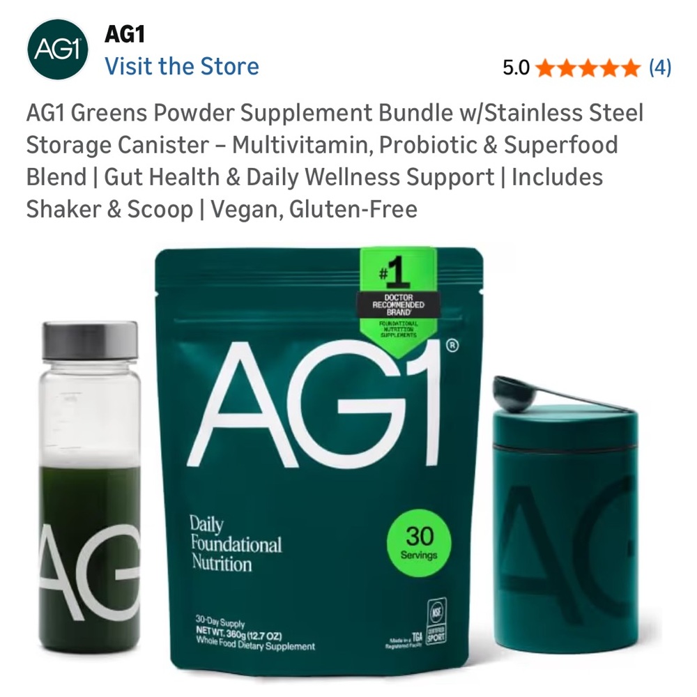 AG1 Greens Powder Supplement Bundle